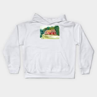 Old Sheds in Melbourne, Derbyshire Kids Hoodie